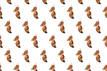 Autumn patterns on an colorful isolated buckground