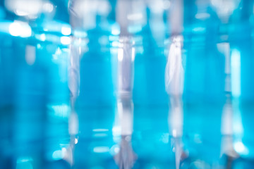  Chemical research with blue liquid