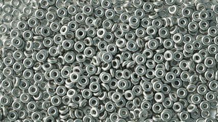 Metal background ring detail. 3d illustration, 3d rendering.
