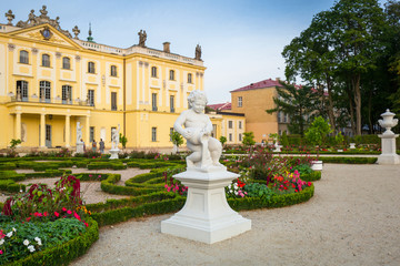 Fototapeta na wymiar Beautiful gardens of the Branicki Palace in Bialystok, Poland