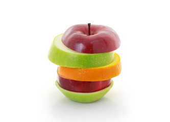 Fototapeta na wymiar mixed Fruit apple sliced