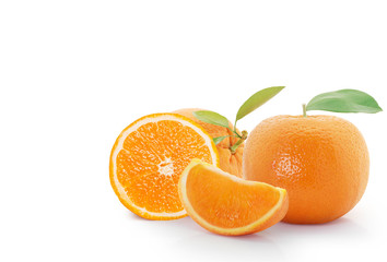 Orange  on white background