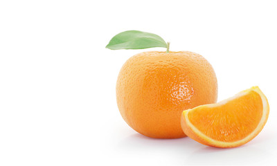 Orange  on white background