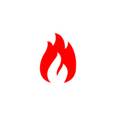 Fire icon. Flame vector illustration.