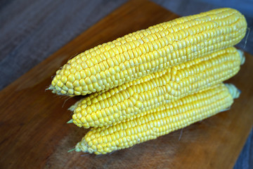  corn on the table corn leaves, 