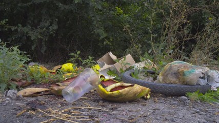 Garbage on the side of the road 