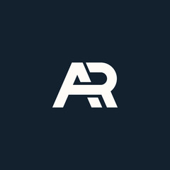 AR. Monogram of Two letters A&R. Luxury, simple, minimal and elegant AR logo design. Vector illustration template. - obrazy, fototapety, plakaty