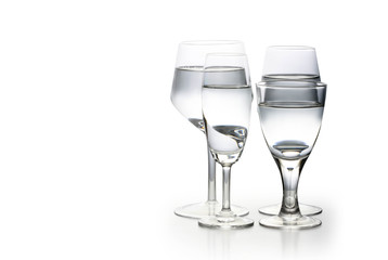 wine glass on a white background