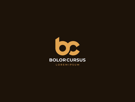 BC. Monogram of Two letters B&C. Luxury, simple, minimal and elegant BC logo design. Vector illustration template.
