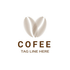 minimalist logo Various Stages of Coffee Beans Roasted from Green to Dark Brown Isolated on White Background