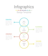 Infographic design elements for your business data with 4 options, parts, steps, timelines or processes. Vector Illustration.