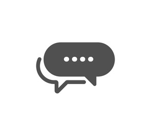 Chat comment sign. Dots message icon. Speech bubble symbol. Classic flat style. Simple dots message icon. Vector