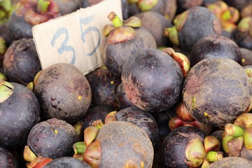 Mangosteen fruit is delicious at street food