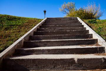 Fototapeta premium Staircase with stone steps.