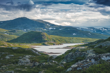 Summer scenery in Jotunheimen national park in Norway