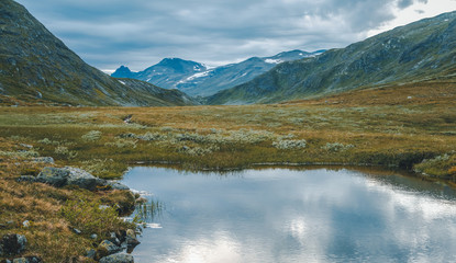 Fototapeta na wymiar Summer scenery in Jotunheimen national park in Norway