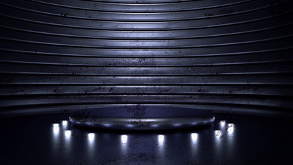 Stylish luxury elegant studio pedestal background. 3d illustration, 3d rendering.