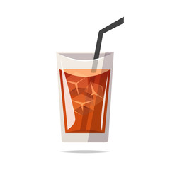 Iced tea vector isolated illustration