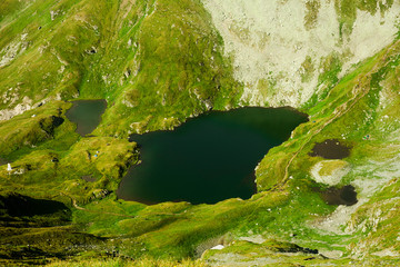 Capra lake in Fagaras mountains, Romania
