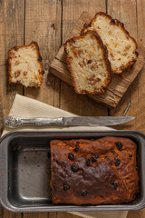 Barmbrack or bairin breac is a traditional Irish sweet yeast bread with grapes and raisins, often eaten with afternoon tea butter and traditionally served on Halloween.
