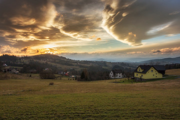 Obraz premium Beskid Śląski - Carpathians Mountains 