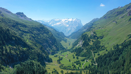 Beautiful Switzerland from above - the Swiss Alps