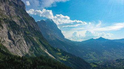 The Swiss alps from above - the beautiful nature of Switzerland