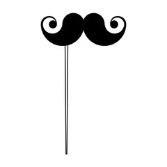 party mask festive celebration cartoon in black and white