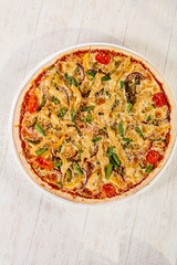 Pizza with chicken