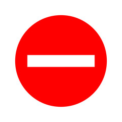 USA traffic road signs.keep out (do not enter).vector illustration