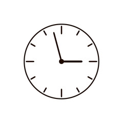 Clock vector icon. Vector illustration