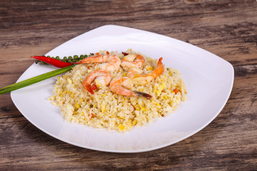 Thai style fried rice with prawn