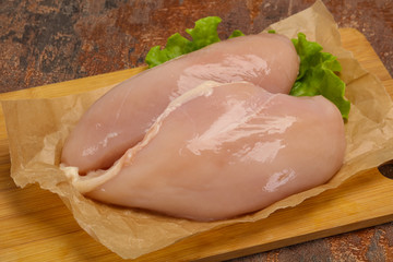 Raw chicken breast ready for cooking