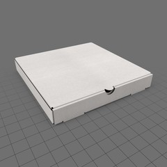 Closed pizza box