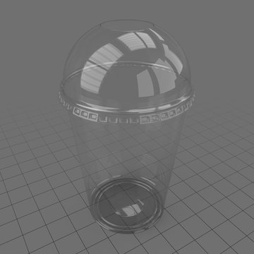 Plastic cup with dome lid