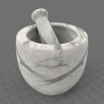 Marble mortar and pestle 2
