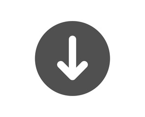 Scrolling screen sign. Scroll down button icon. Swipe page. Classic flat style. Simple scroll down icon. Vector