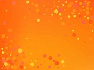 Orange autumn background with elements for greeting card, festive, invitation. Vector.
