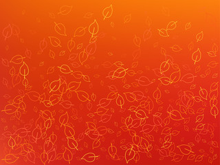 Background with leaves elements. Autumn colors. Illustration for greeting card, festive, invitation, textile design.