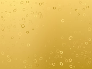 Yellow background with elements for greeting card, festive, invitation, textile design. Vector.