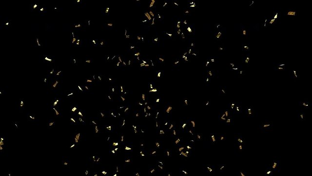   Gold Confetti Slow Motion, with Alpha Chanal.