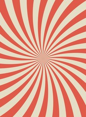 Sunlight retro faded background. red and beige color burst background.