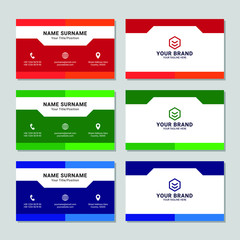 geometric business card design vector