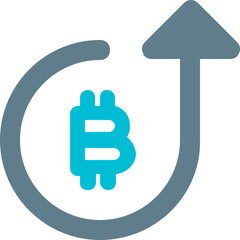 Fototapeta premium bitcoin growth with increase in high value