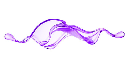 Fototapeta premium Splash of thick purple liquid. 3d illustration, 3d rendering.