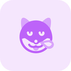 Dog snoring with sweat drop from nose