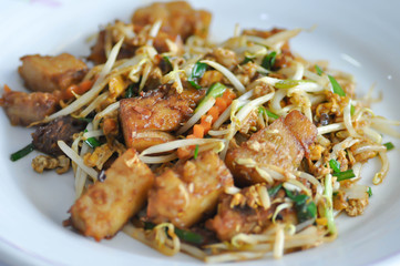 stir-fried tofu with vegetable