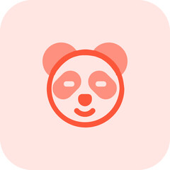 Smiling panda emoticon with eyes closed pictorial representation