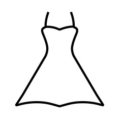 Dress line icon, logo isolated on white background