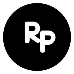 Indonesian rupee symbol with sen a lower domination value © maayan